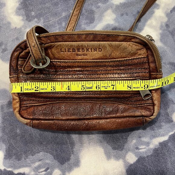 Liebeskind Berlin Genuine Leather Crossbody Purse - Brown Leather - Picture 3 of 8